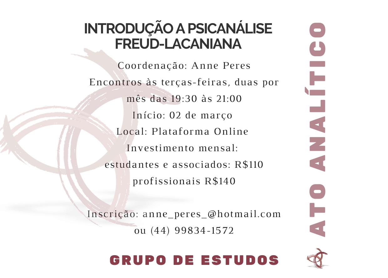 Introdução a Psicanálise Freud-lacaniana On-line